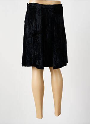 Jupe mi-longue fermeture zip latéral noir RENE DERHY femme