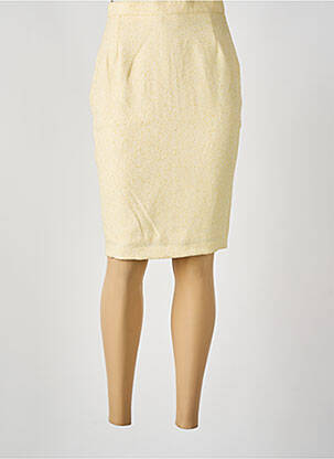 Jupe mi-longue taille normale jaune MOTYS COLLECTION femme