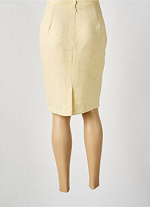 Jupe mi-longue taille normale jaune MOTYS COLLECTION femme