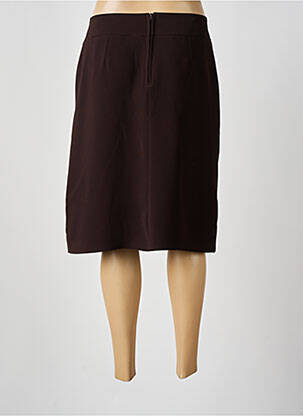 Jupe mi-longue coupe droite marron BEVERLY femme