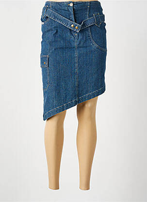 Jupe mi-longue bleu LUCCHINI femme