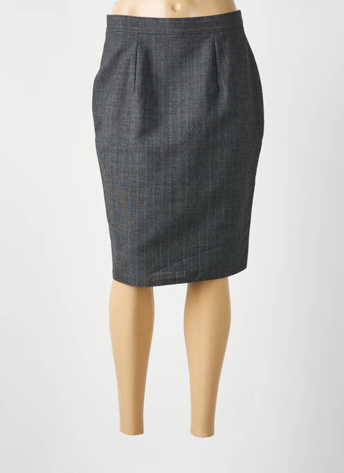 Jupe mi-longue coupe droite gris BEVERLY femme