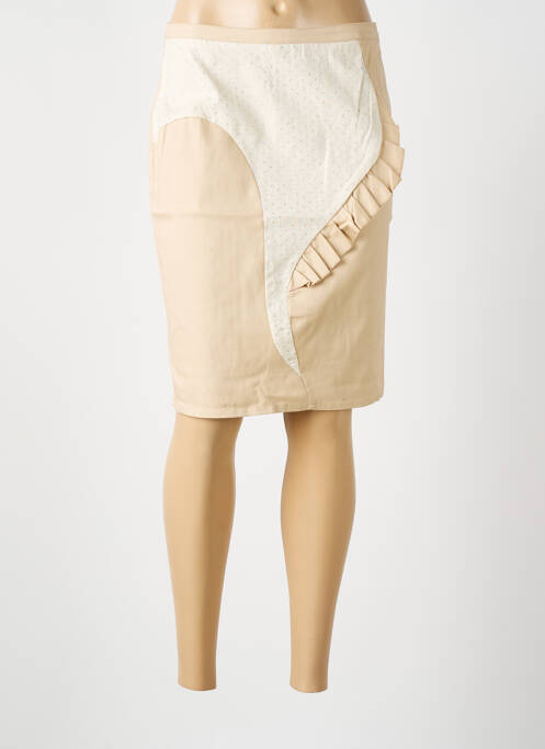 Jupe mi-longue beige ROMEO POUR JULIETTE femme