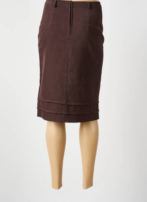 Jupe mi-longue marron BEVERLY femme