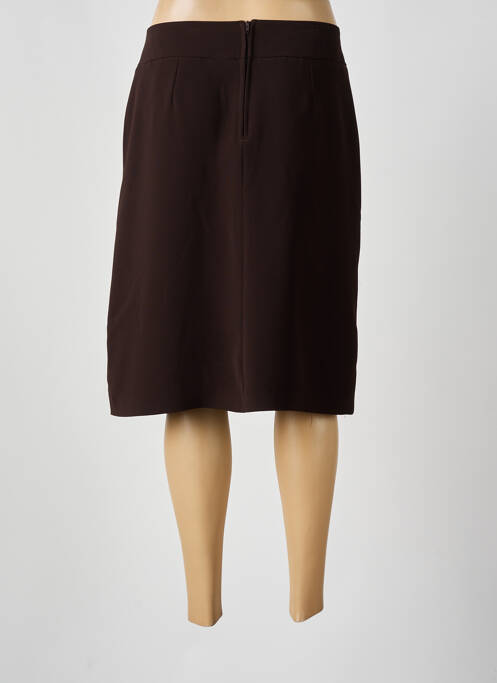 Jupe mi-longue coupe droite marron BEVERLY femme