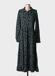 Robe longue manches longues manches longues noir ANGE femme