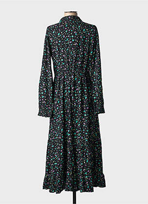 Robe longue manches longues manches longues noir ANGE femme