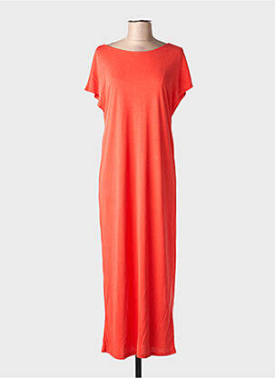 Robe longue manches courtes manches courtes rouge GRACE & MILA femme