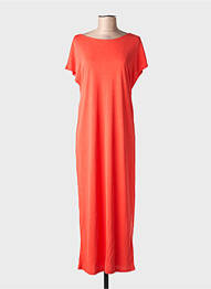 Robe longue manches courtes manches courtes rouge GRACE & MILA femme
