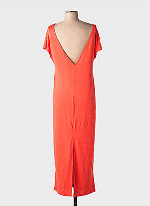 Robe longue manches courtes manches courtes rouge GRACE & MILA femme