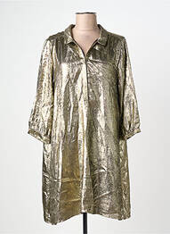 Robe mi-longue manches longues manches longues or RUE DES ABBESSES femme