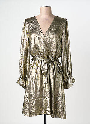 Robe mi-longue manches longues manches longues or RUE DES ABBESSES femme