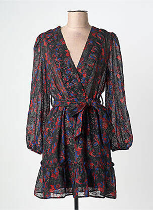 Robe courte manches longues manches longues noir LENNY B femme