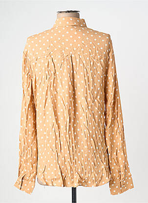 Chemisier tissage crêpe manches longues orange GRACE & MILA femme