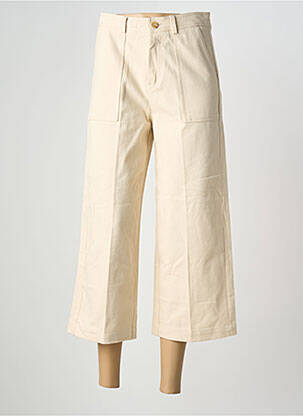 Pantacourt coupe droite taille normale beige GRACE & MILA femme