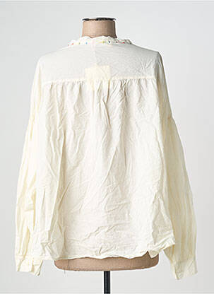 Chemisier coupe droite manches longues beige MAMOUCHKA femme