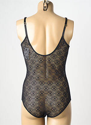 Body lingerie légère et transparente noir ICONE femme