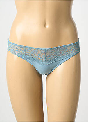 Tanga stretch bleu ICONE femme