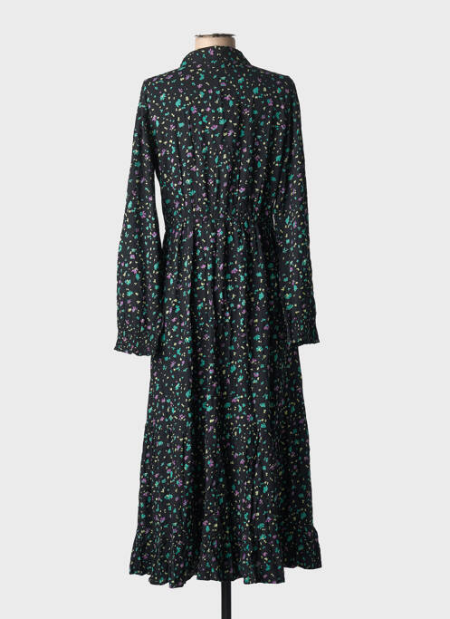 Robe longue manches longues manches longues noir ANGE femme
