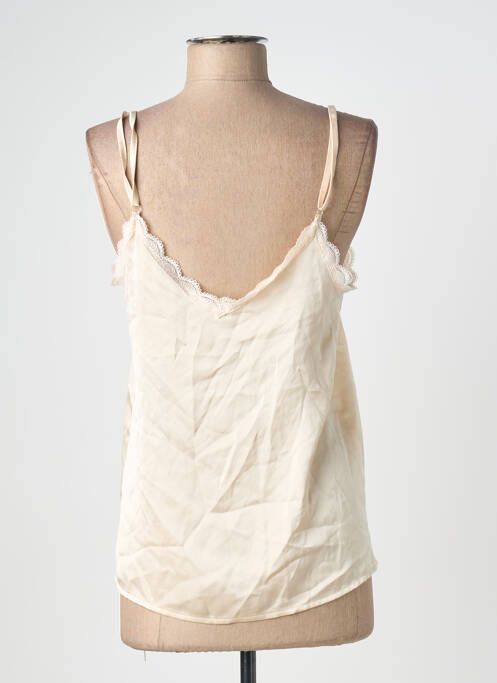 Top manches bretelles ajustables fines bretelles beige RUE DES ABBESSES femme