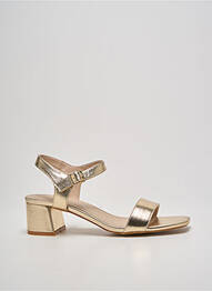 Sandales/nu pieds tissage satiné talon de 4 à 6cm or VANESSA WU femme