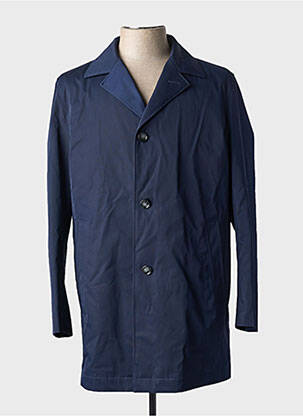 Trench col tailleur sans capuche bleu HUGO BOSS homme