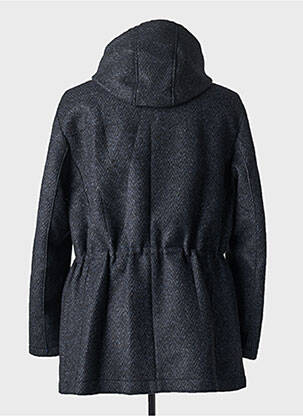 Manteau long a capuche a capuche bleu BUGATTI homme