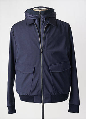 Blouson capuche bleu HUGO BOSS homme