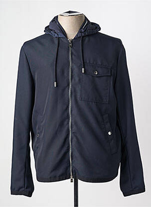 Blouson capuche bleu HUGO BOSS homme