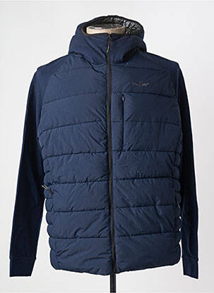 Doudoune manches longues a capuche bleu AERONAUTICA homme