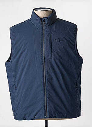 Doudoune fermeture zippée sur le devant sans capuche bleu AERONAUTICA homme