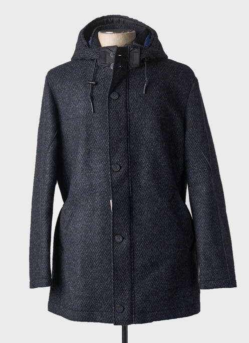 Manteau long bleu BUGATTI pour homme