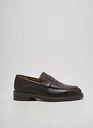 Mocassins matière lisse talon bas marron SELECTED homme