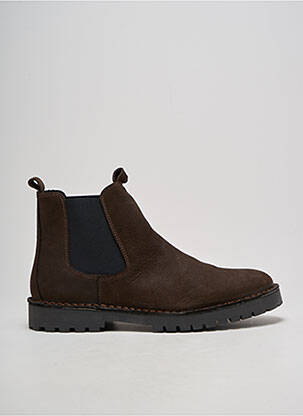 Bottines/boots bout rond talon bas marron SELECTED homme