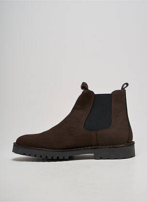 Bottines/boots bout rond talon bas marron SELECTED homme