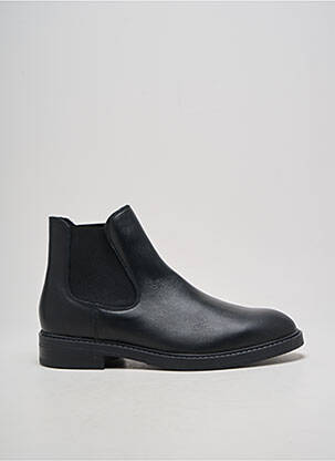 Bottines/boots tissage satiné talon bas noir SELECTED homme