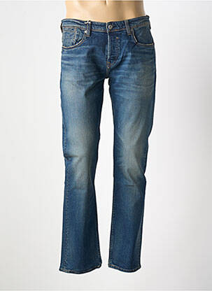 Jeans coupe droite fermeture boutonnée sur le devant taille normale bleu TEDDY SMITH homme