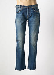 Jeans coupe droite fermeture boutonnée sur le devant taille normale bleu TEDDY SMITH homme
