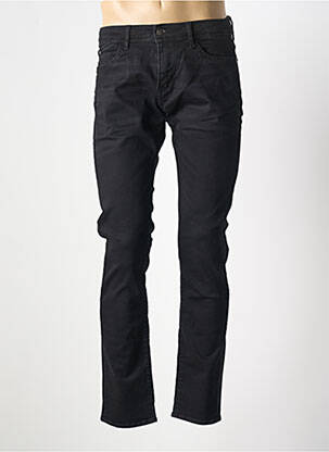 Jeans coupe slim stretch taille basse noir LE TEMPS DES CERISES homme