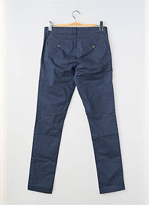 Pantalon slim fermeture zippée sous rabat boutonné bleu TEDDY SMITH homme