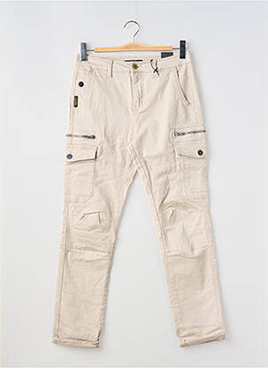 Pantalon cargo coupe droite beige DEELUXE homme