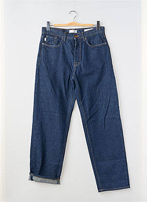 Jeans coupe droite fermeture zippée sous rabat boutonné bleu SELECTED homme