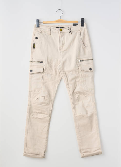 Pantalon cargo coupe droite beige DEELUXE homme