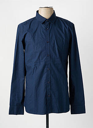 Chemise manches longues coupe cintrée bleu TEDDY SMITH homme