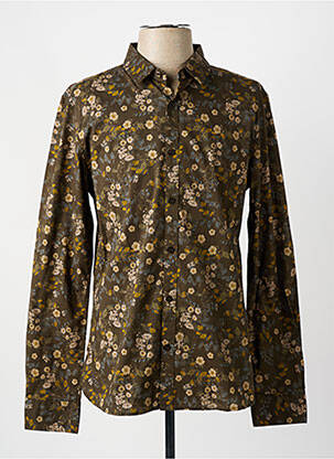 Chemise manches longues coupe cintrée vert TEDDY SMITH homme