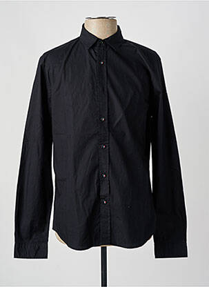 Chemise manches longues coupe cintrée noir LE TEMPS DES CERISES homme