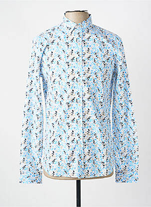 Chemise manches longues imprimé fantaisie bleu LE TEMPS DES CERISES homme