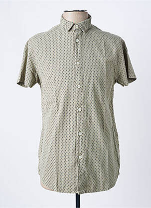 Chemise manches courtes imprimé fantaisie vert DEELUXE homme