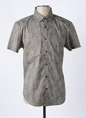 Chemise manches courtes coupe cintrée vert TEDDY SMITH homme