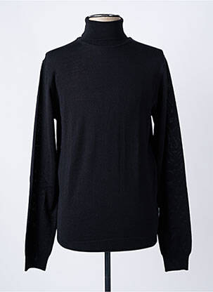 Pull col roulé manches longues manches longues noir CASUAL FRIDAY homme